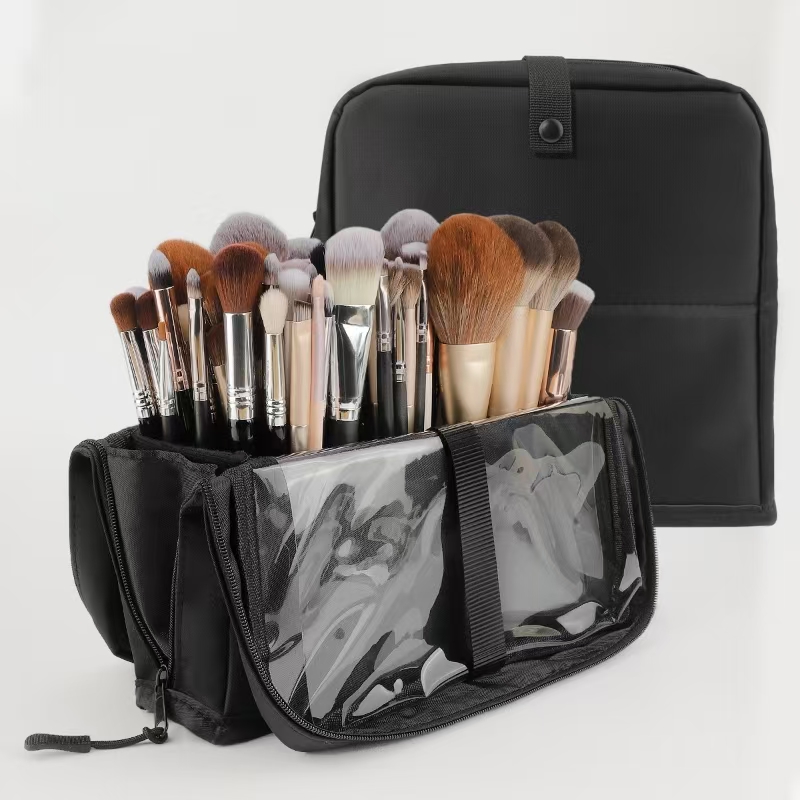 Beauty Bag Makeup - Büyük Siyah Katlanabilir Makyaj Çantası 14-40