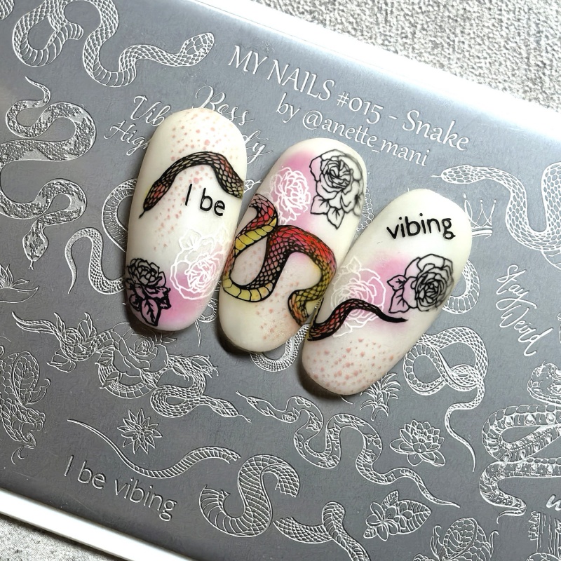 Nail Art Stamping Kit - XMQ TIRNAK SANATI DAMPALAMA PLAKALARI YILAN