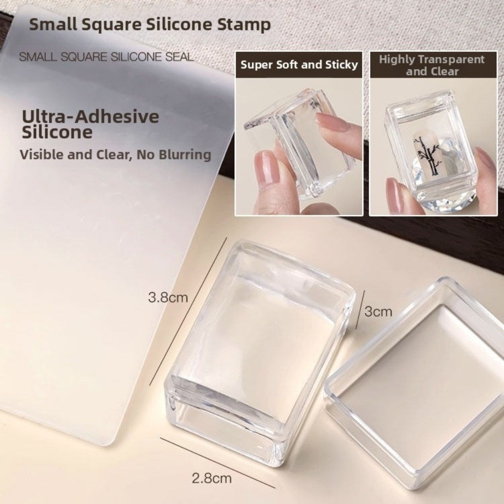Nail Art Stamping Kit - Yeni Şeffaf Tırnak Sanatı Baskı Plakaları