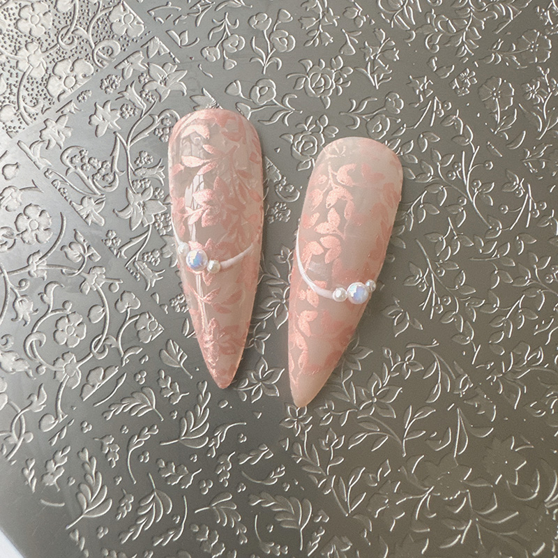 Nail Art Stamping Kit - XMQ TIRNAK SANATI DAMPALAMA PLAKALARI ÇİÇEKLER
