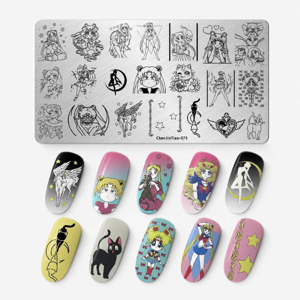 Sailor Moon Anime Tırnak Damga - Nail Art Stamping Kit incelemesi ve fiyatı