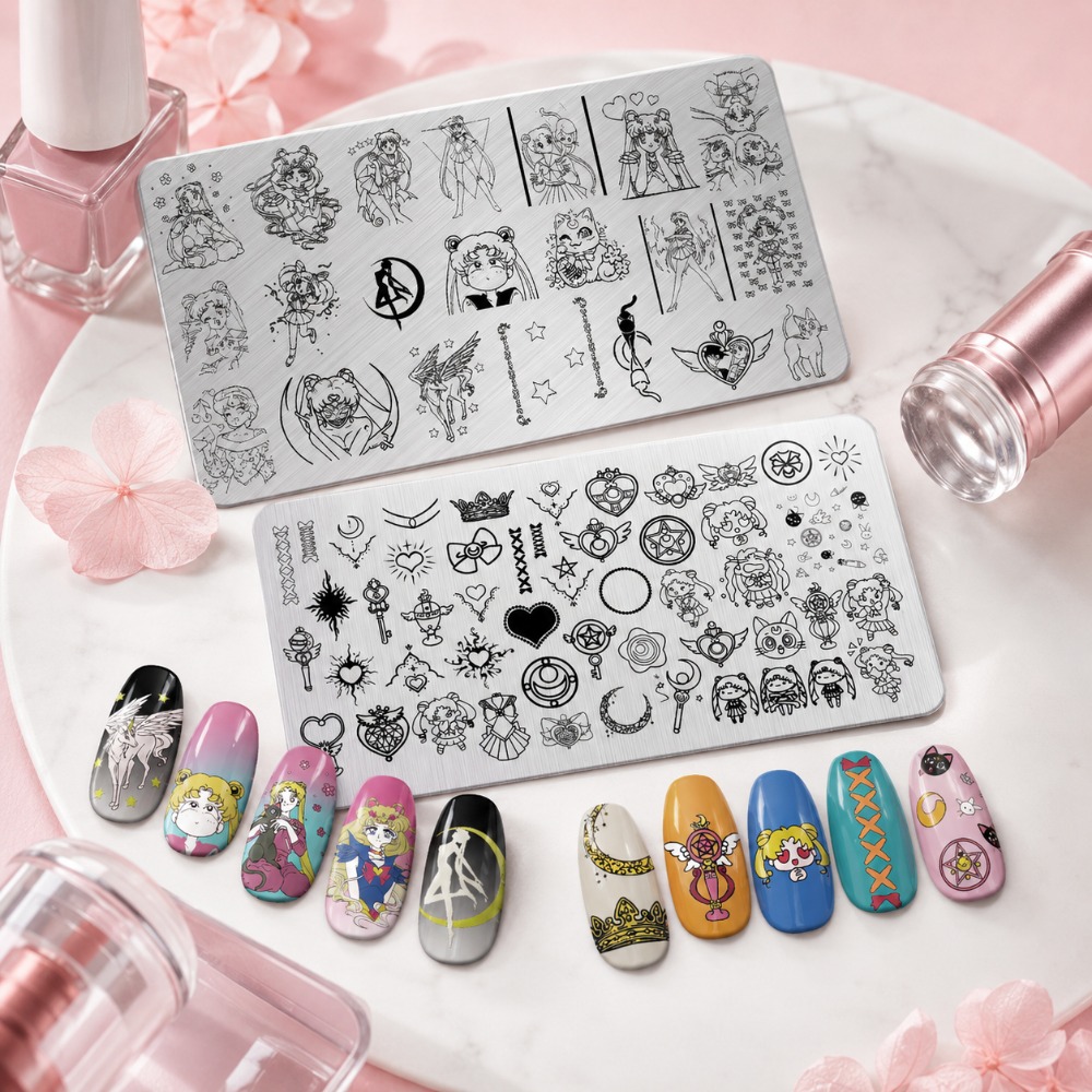 Sailor Moon Anime Tırnak Damga - Nail Art Stamping Kit incelemesi ve fiyatı