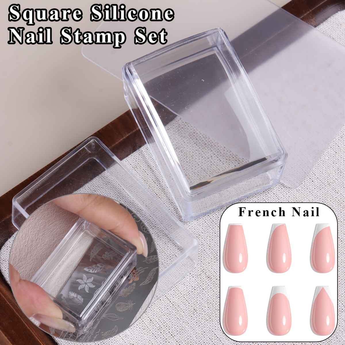 Kare Şeffaf Silikon Tırnak Dam - Nail Art Stamping Kit incelemesi ve fiyatı