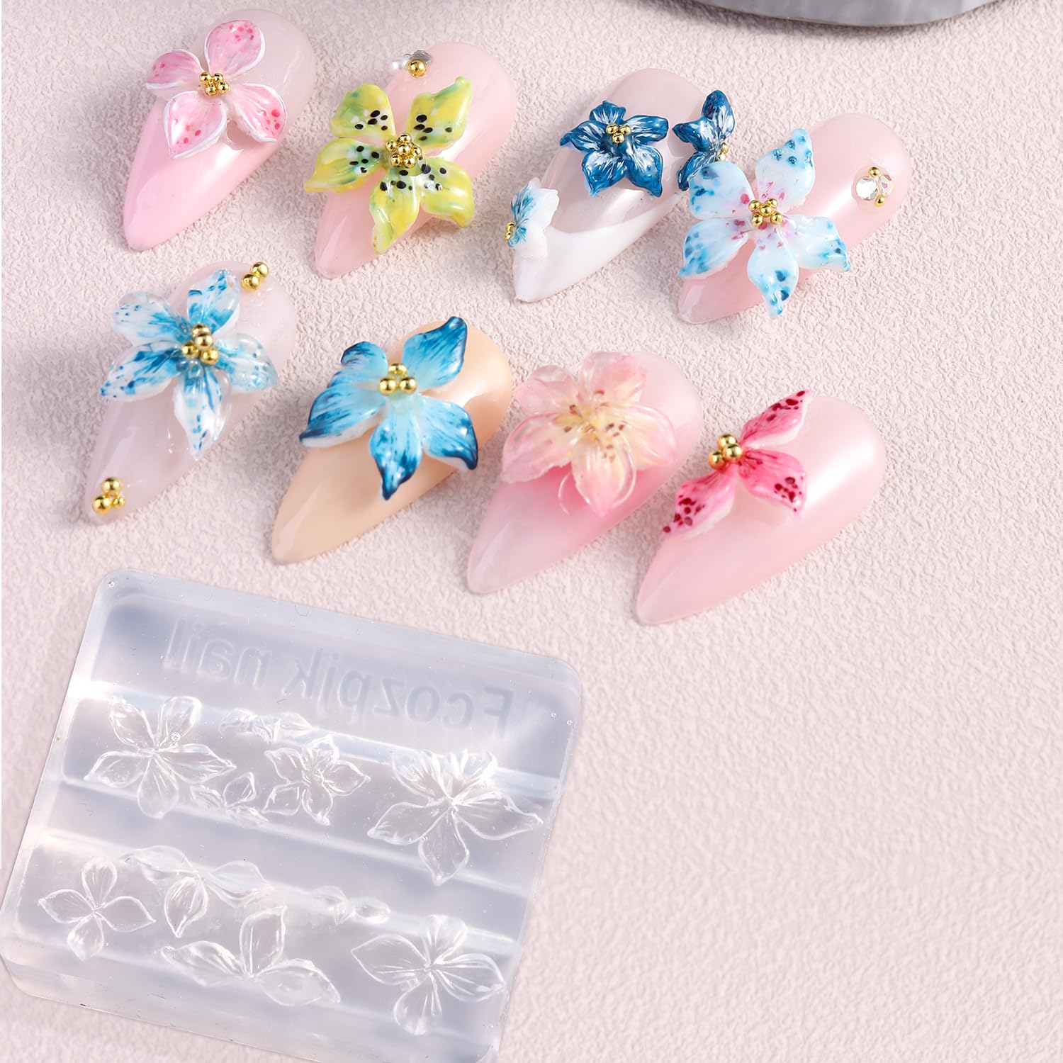 3D Silikon Çiçek Tırnak Oyma K - Nail Art Stamping Kit incelemesi ve fiyatı