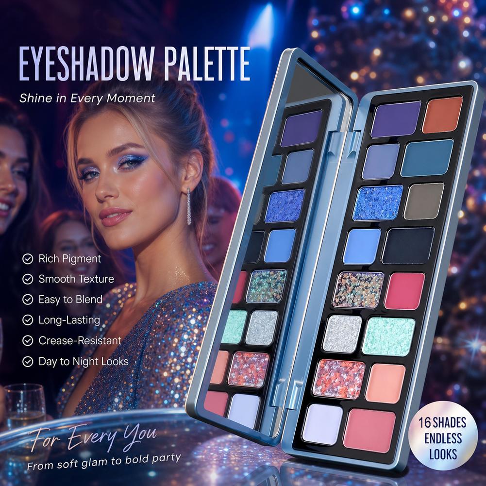16 Renkli Göz Farı Simli Bukal - Eyeshadow Glitter Pigment incelemesi ve fiyatı