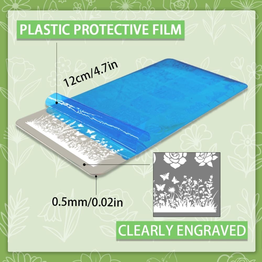 3 adet Çiçek Yaprak Tırnak Bas - Nail Art Stamping Kit incelemesi ve fiyatı