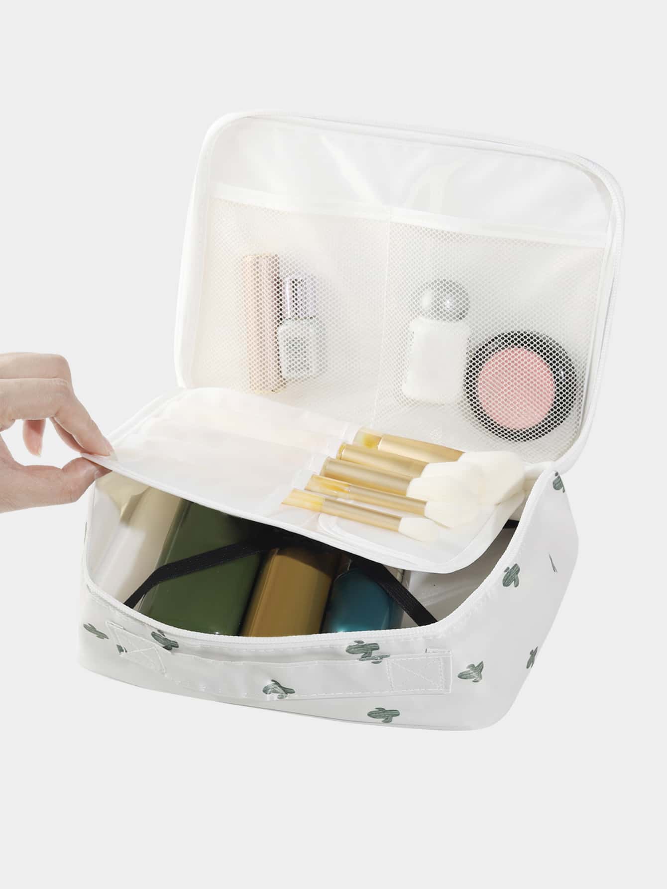 1 Adet Kaktüs Baskılı Su Geçir - Beauty Bag Makeup incelemesi ve fiyatı